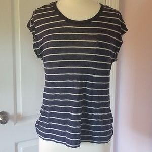 Joie Striped  Linen Top Small